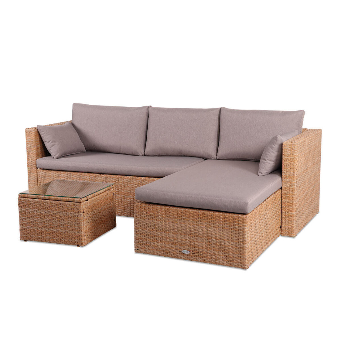 Komplet wypoczynkowy Lizbona Beige z technorattanu