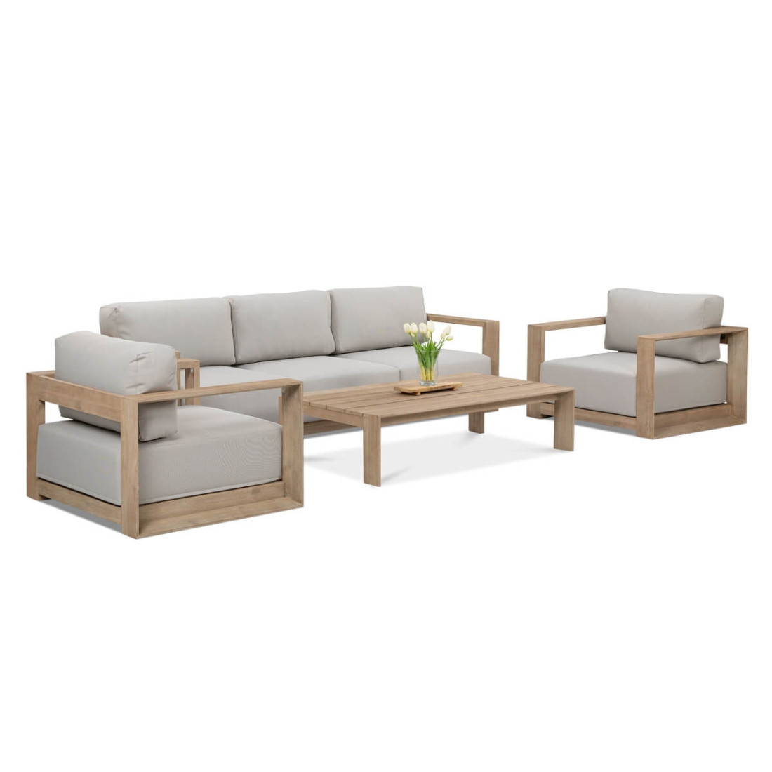 bok szarego zestawu na taras royal caffe