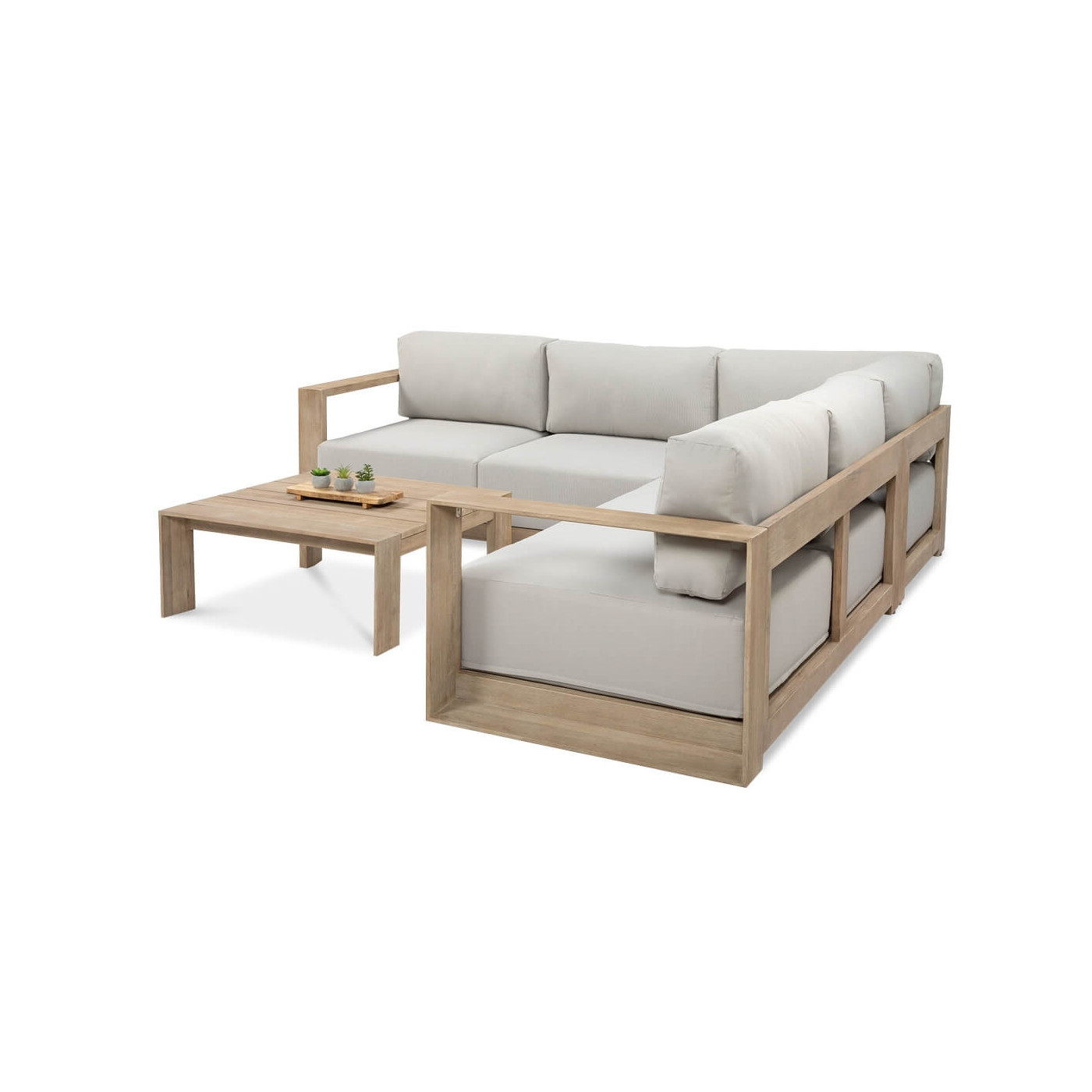 Widok z boku na zestaw narożny royal caffe