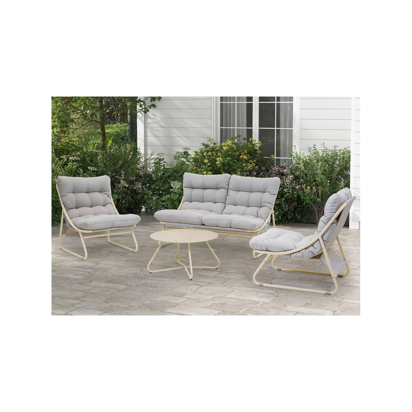 Wiosenna wizualizacja mebli przed domem