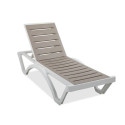 Leżak LOMBOK White Taupe - Focus Garden