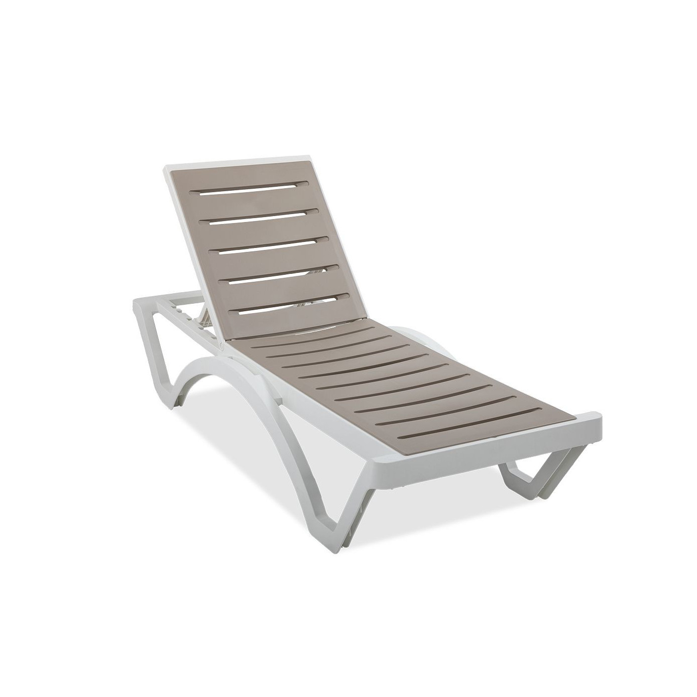 Leżak LOMBOK White Taupe - Focus Garden