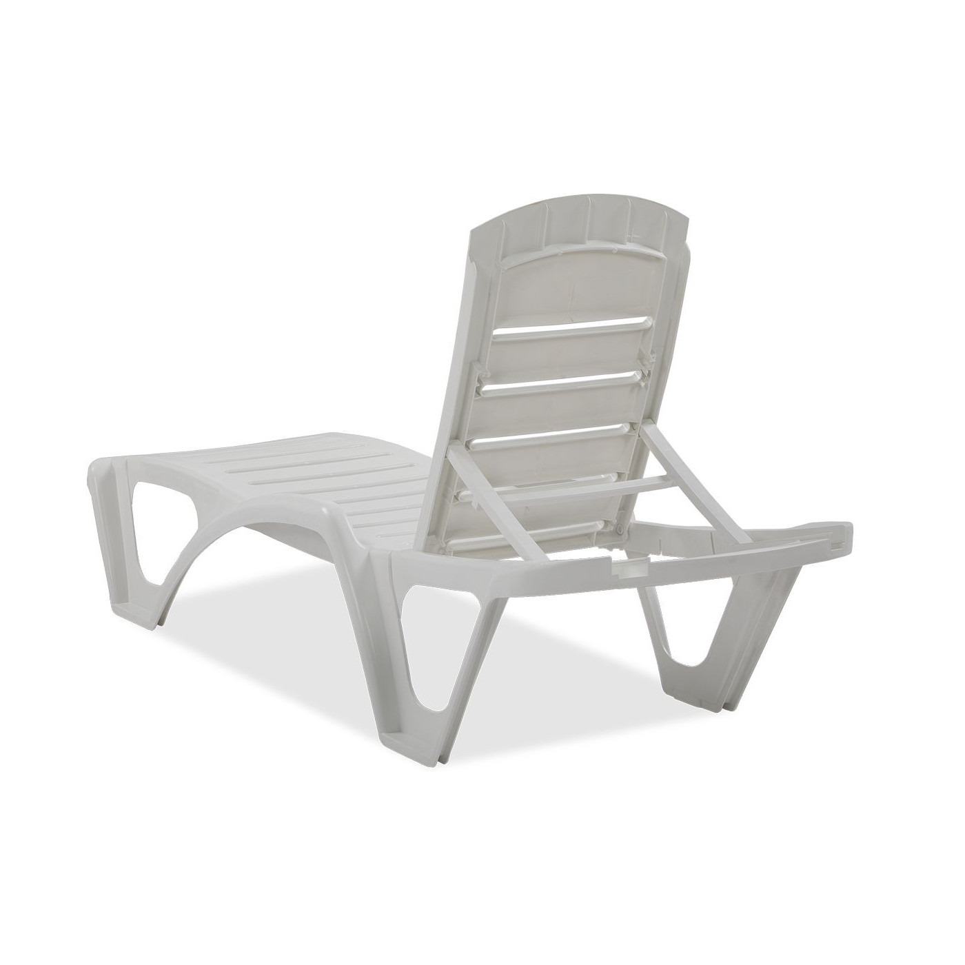 Tył leżaka monoblock w kolorze białym