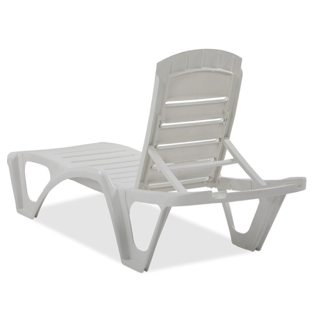 Tył leżaka monoblock w kolorze białym