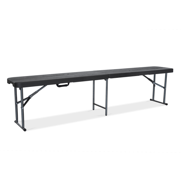 Stabilna ławka w grafitowym kolorze do użytku prywatnego i komercyjnego