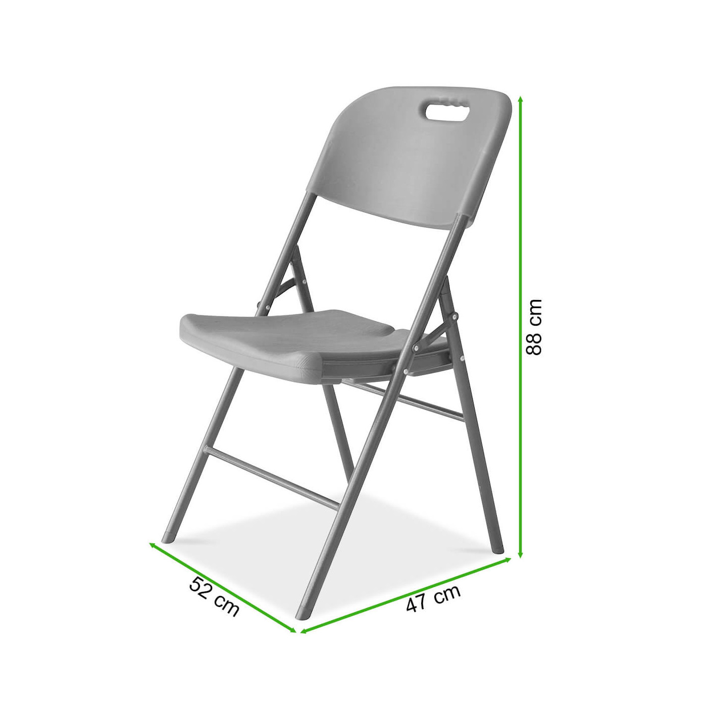 Rysunek z wymiarami krzesła cateringowego Graphite Wood od Focus Garden