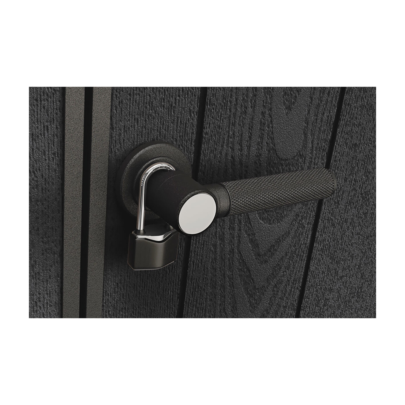 Struktura narzędziowni przypominająca drewno