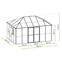 wymiary - Szklarnia ogród zimowy BROADWAY 
