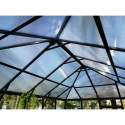 Szklany dach, czarna konstrukcja zimowa oranżeria Broadway