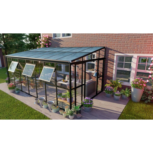 Przyścienny ogród zimowy Gutroof SOHO 505x290cm PC, Glass