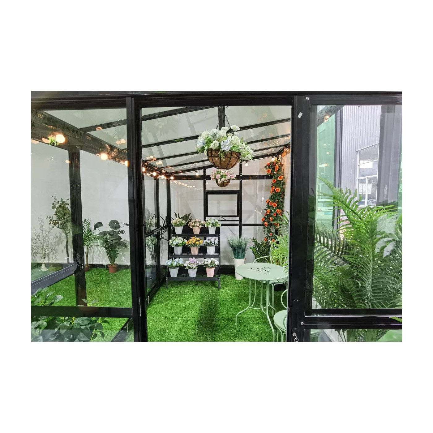 Dekoracje w przyściennym ogrodzie zimowym SOHO 505x290cm PC, Glass Gutroof 