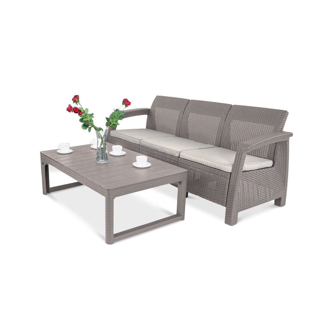 CORFU SOFA MAX/LYON ZESTAW CAPPUCCINO