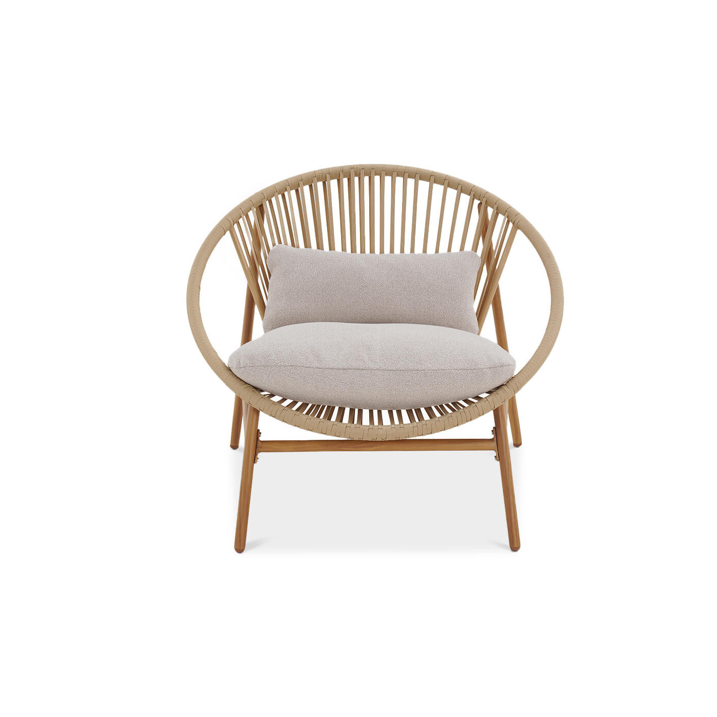 Zestaw wypoczynkowy na taras galla - 2 fotele i stolik kawowy w stylu wood look