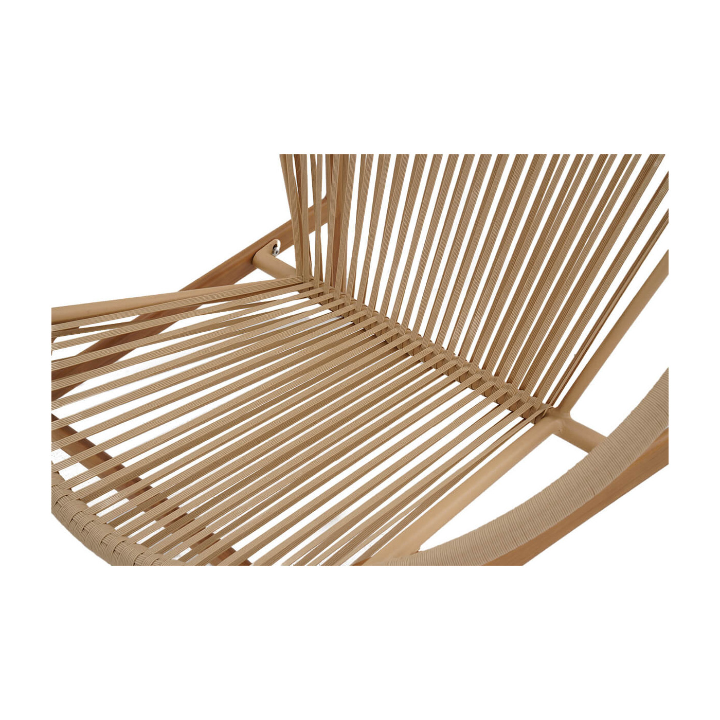 tył fotela technorattanowego galla, widoczny splot technorattanowy