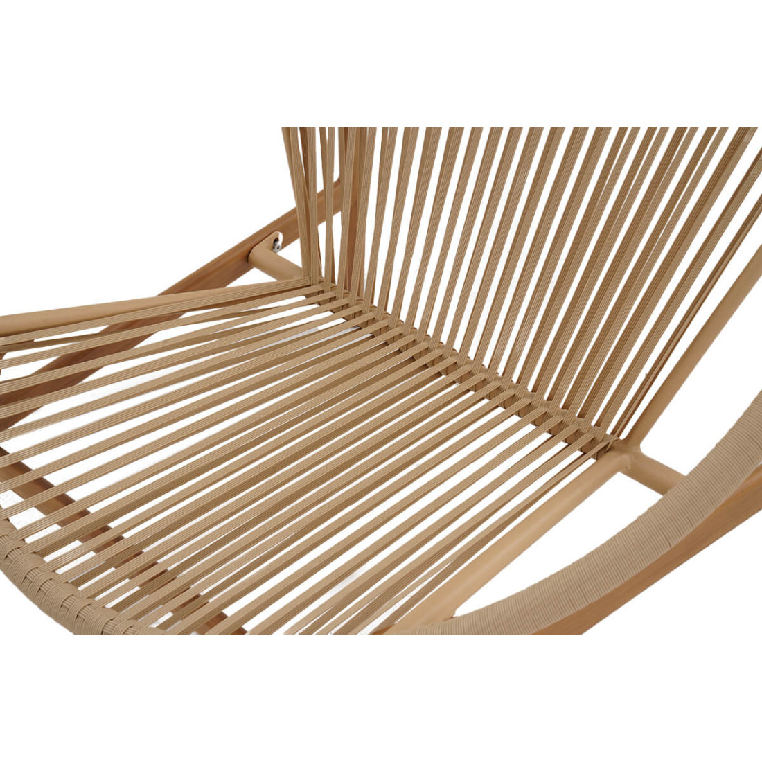 tył fotela technorattanowego galla, widoczny splot technorattanowy