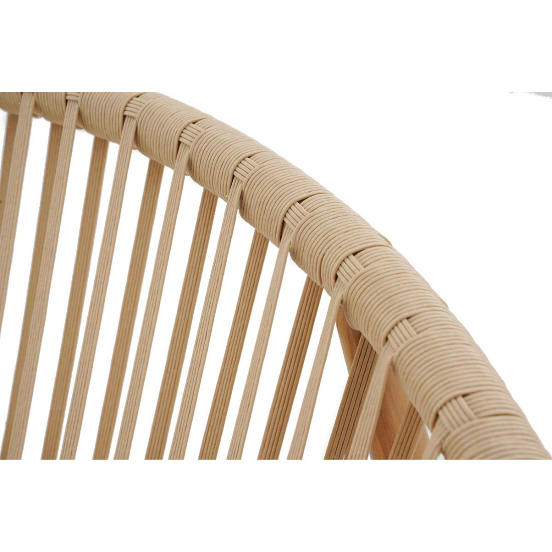 Fotel galla bez poduszek - widoczna plecionka technorattanowa odporna na rozciąganie 