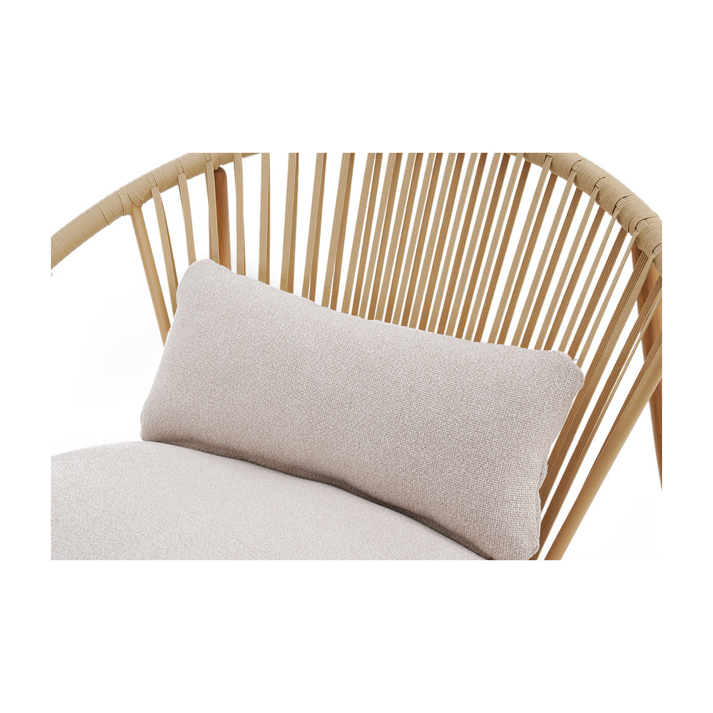 zbliżenie na splot technorattanowy w fotelu galla