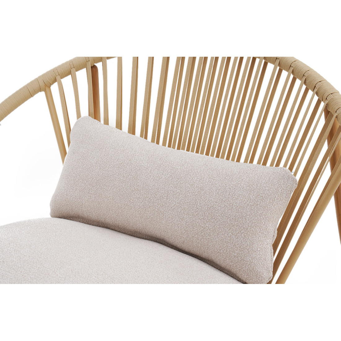 zbliżenie na splot technorattanowy w fotelu galla