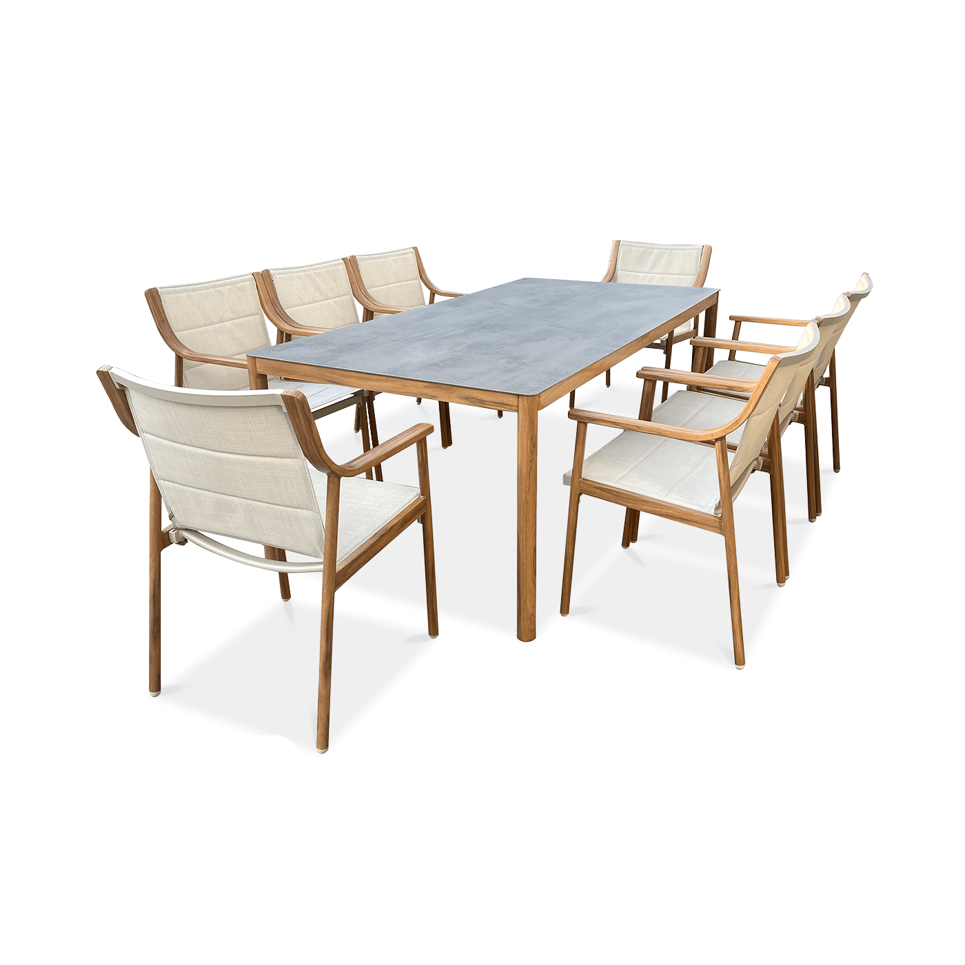 PATTAYA DINING 8+1 WOOD LOOK SET