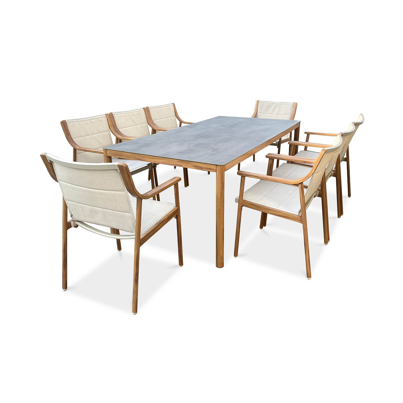 Zestaw Mebli Jadalnianych Pattaya Dining Wood Look 8+1