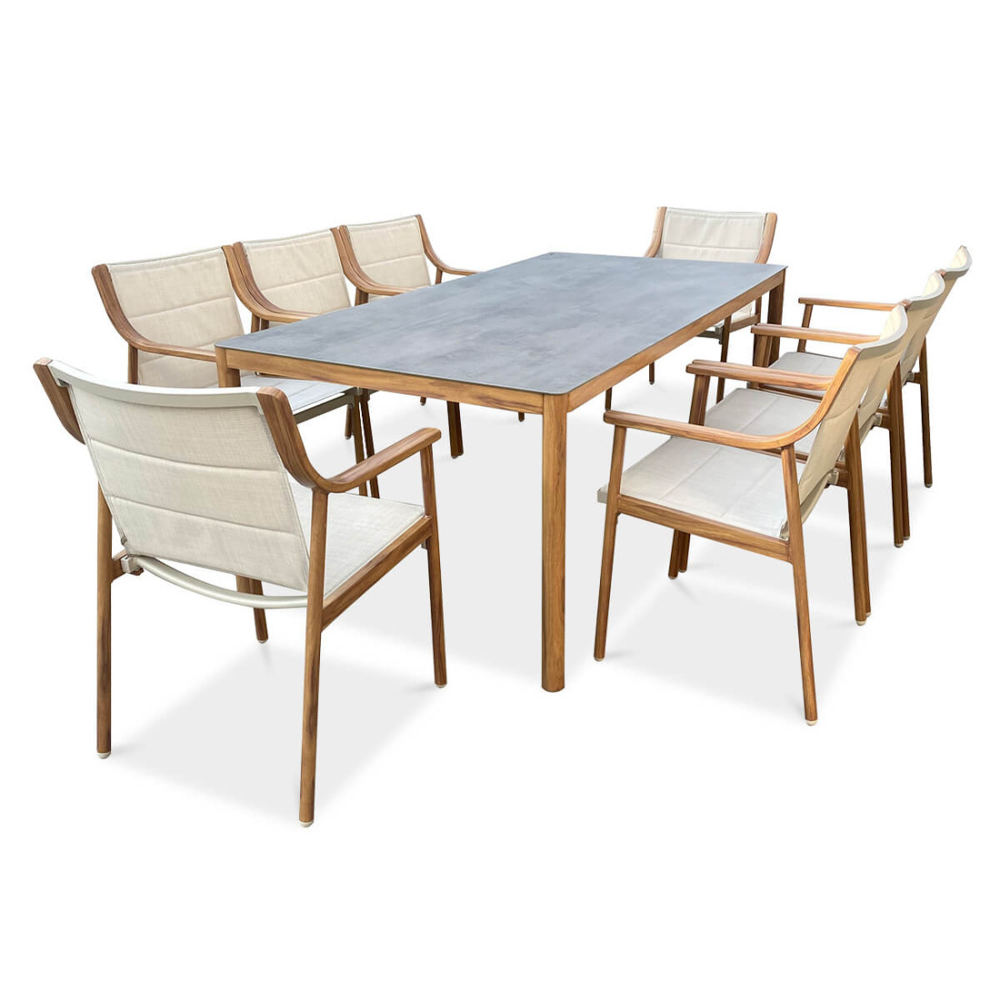 Zestaw Mebli Jadalnianych Pattaya Dining Wood Look 8+1