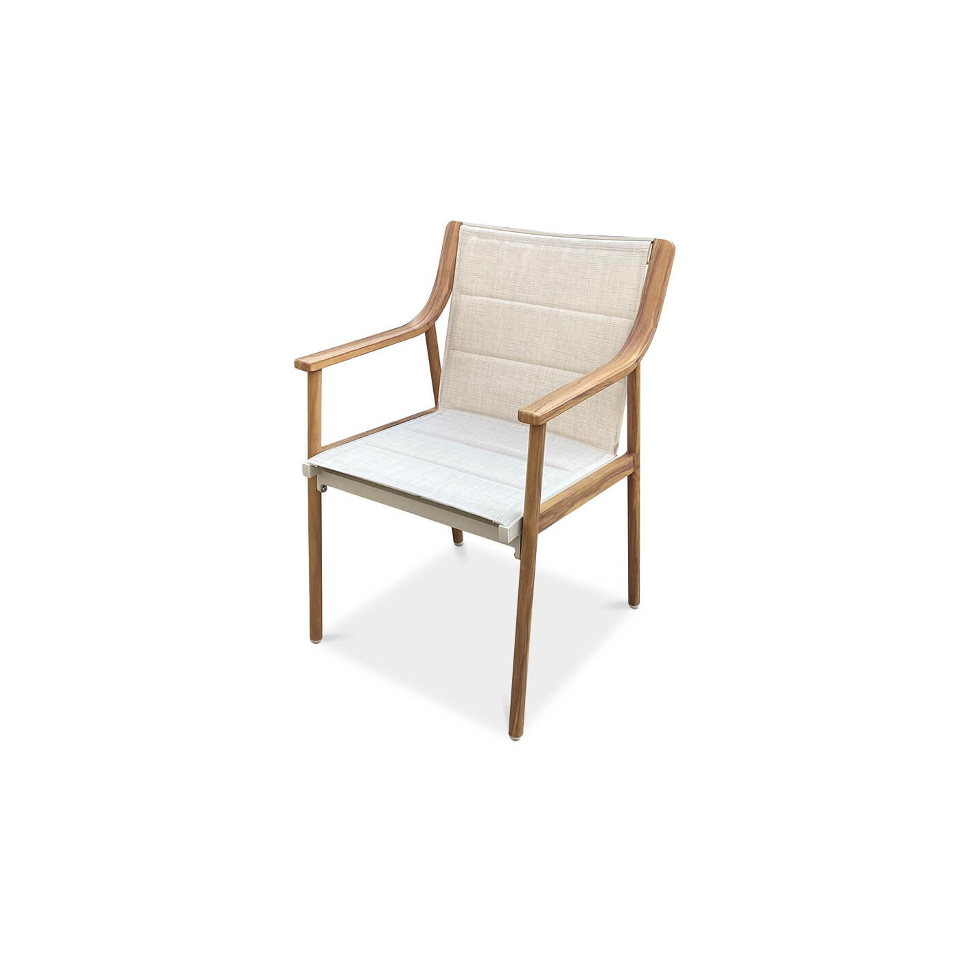 Krzesło z jasno beżowym siedziskiem z zestawu pattaya dining