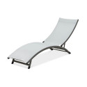 jasno szary leżak aluminiowy na plaże star pearl