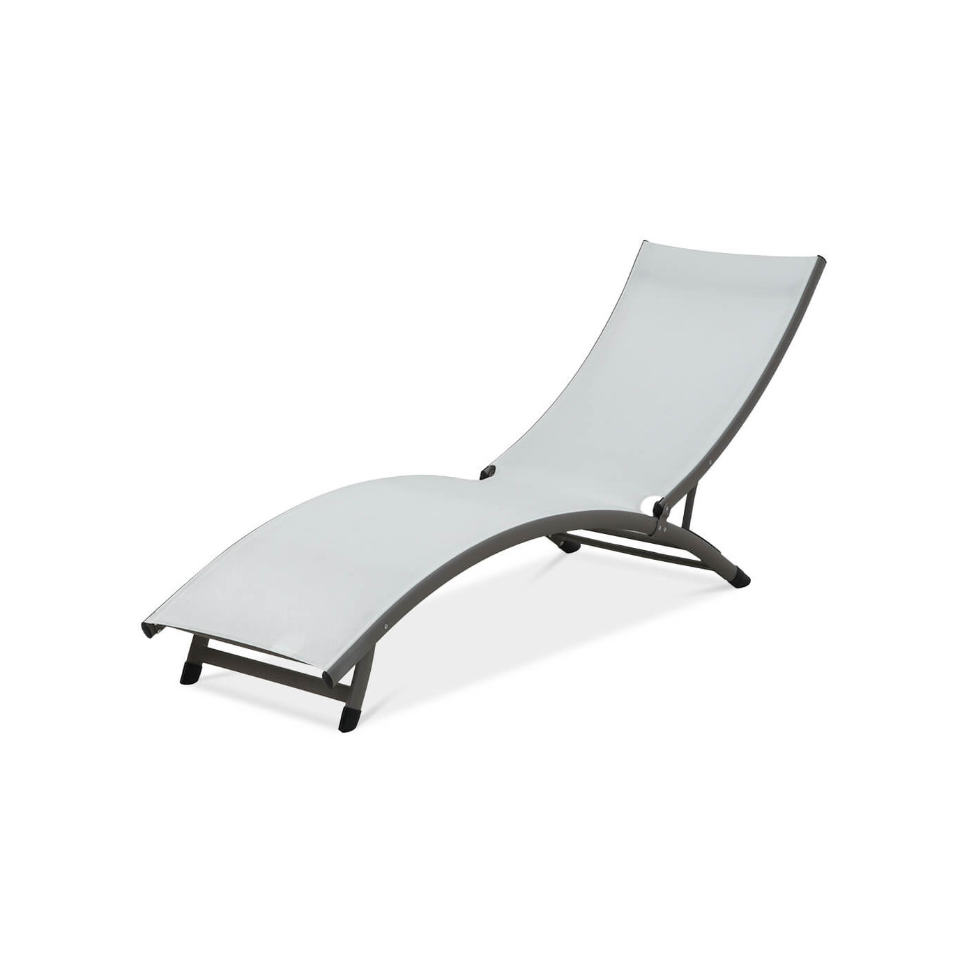 jasno szary leżak aluminiowy na plaże star pearl