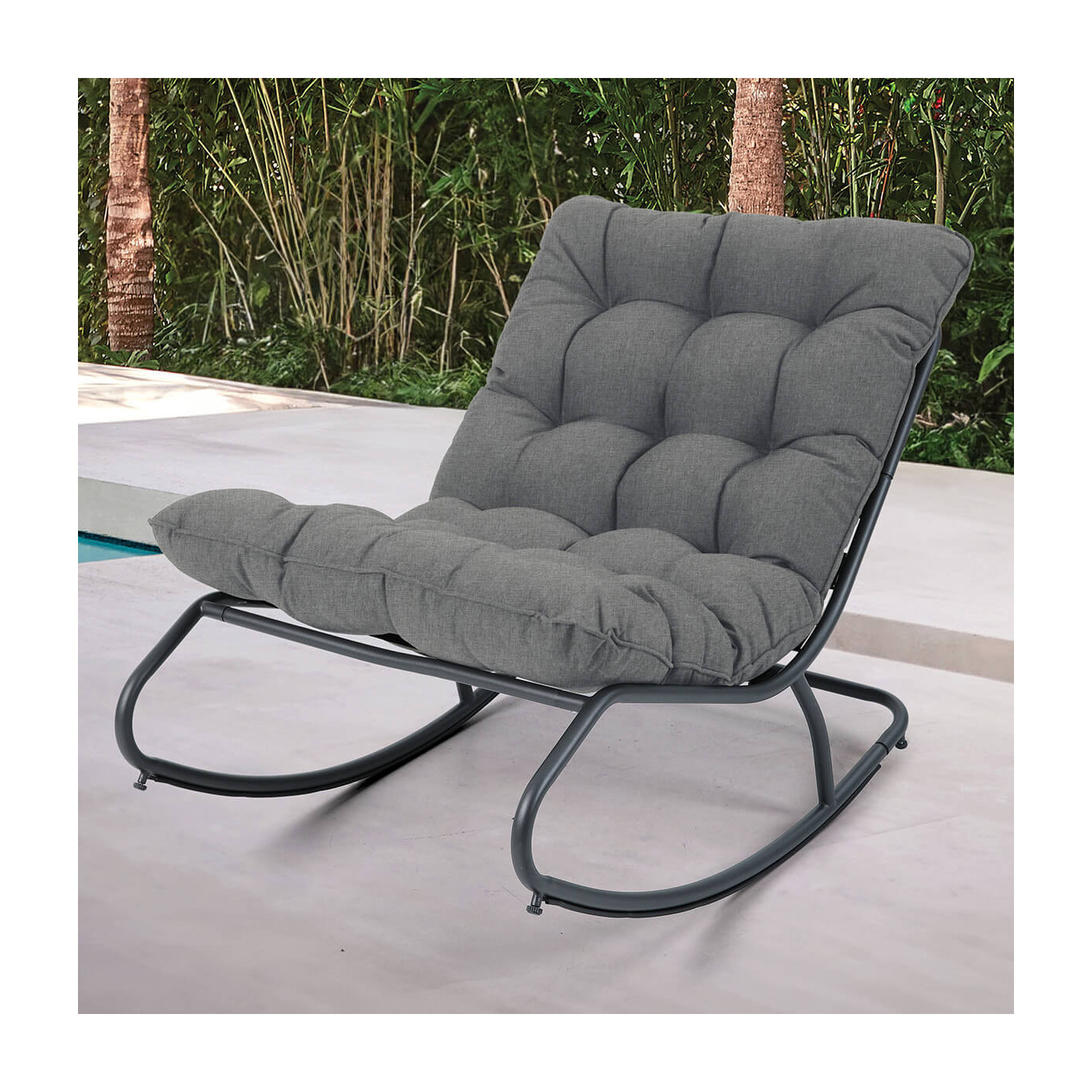 AGAVA ROCKING CHAIR DARK GREY
