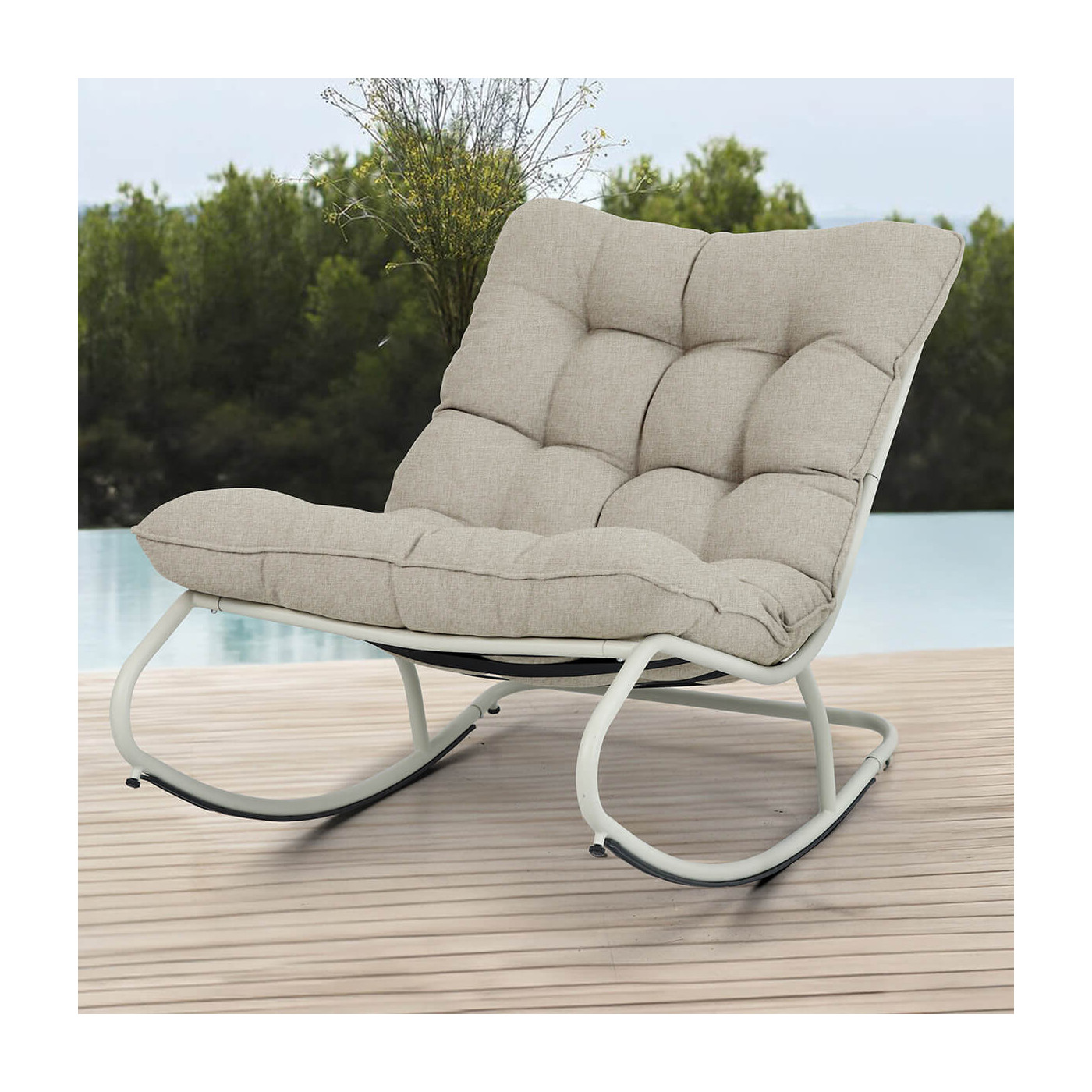 AGAVA ROCKING CHAIR LIGHT BEIGE