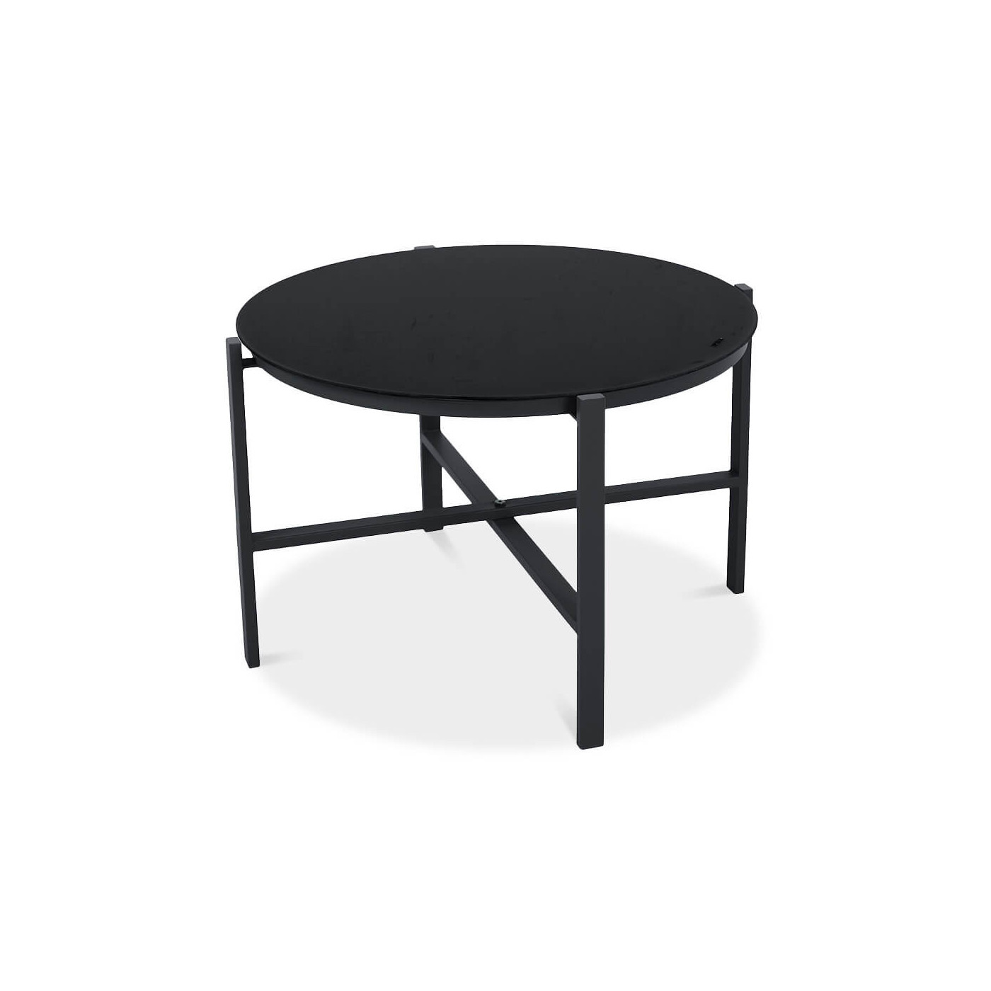 czarny stolik kawowy z zestawu mango 