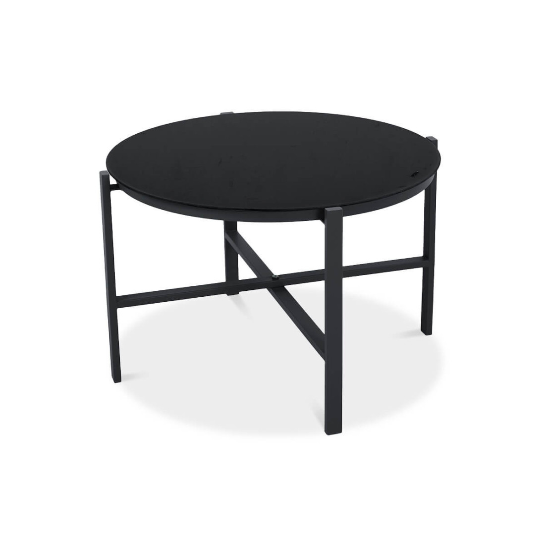 czarny stolik kawowy z zestawu mango 