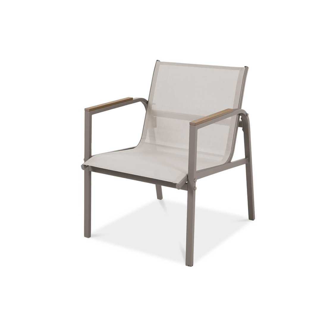 wygodne krzesło w kolorze beżowym z zestawu