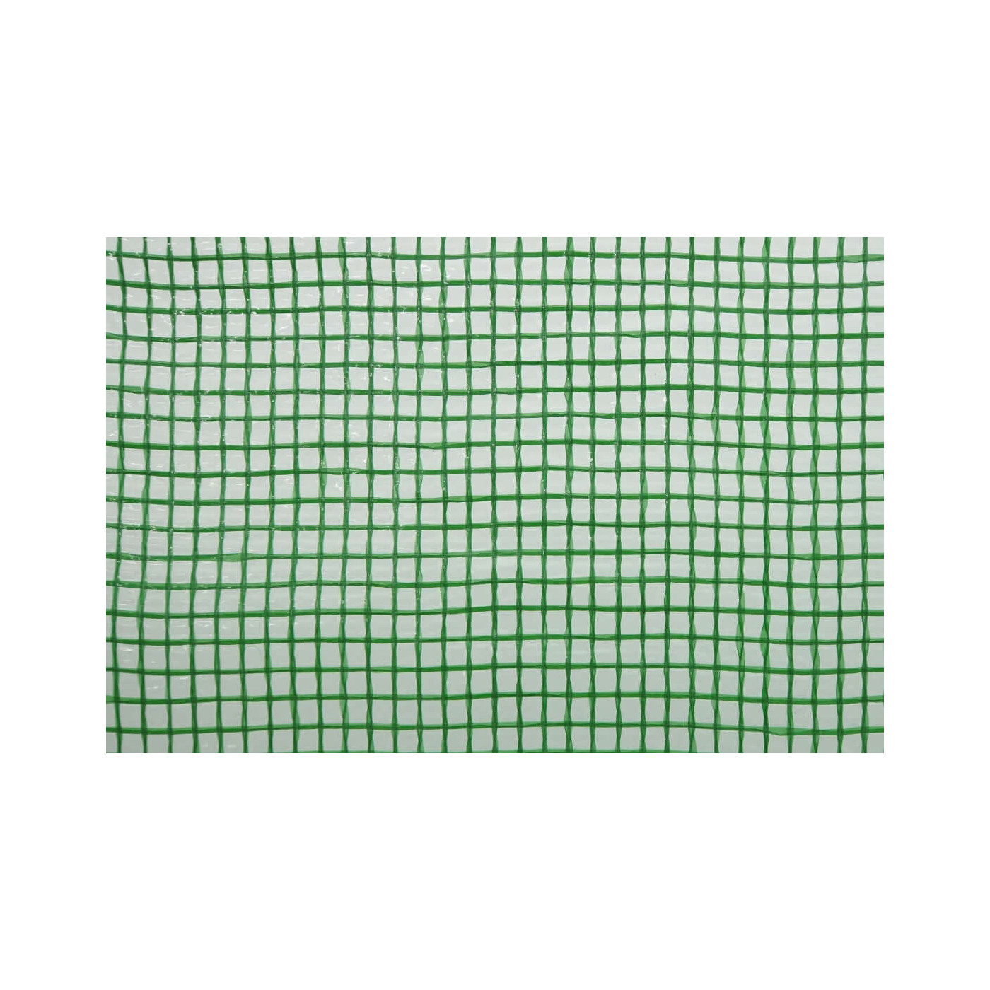 Widok na zieloną siatkę PP wtopioną w strukturę folii
