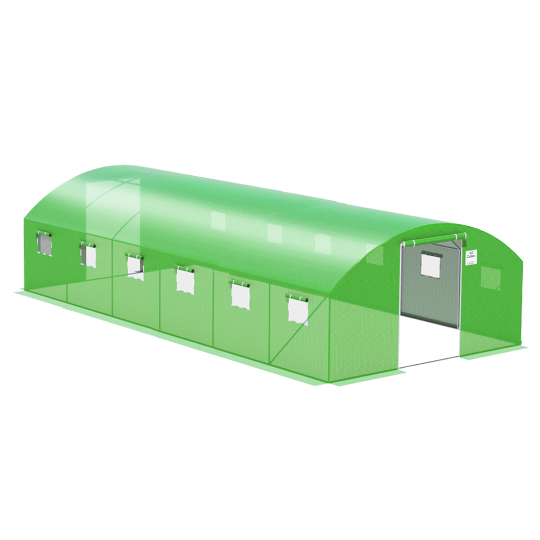 Tunel PODWÓJNE Drzwi 4x6x2 - 24m2 Zielony