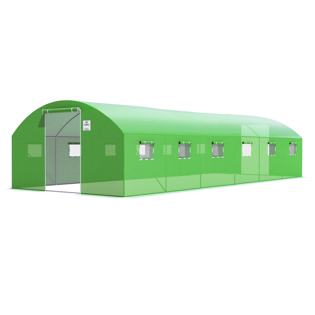 Tunel foliowy PODWÓJNE Drzwi 4x6x2 - 24m2 Zielony Cultivo