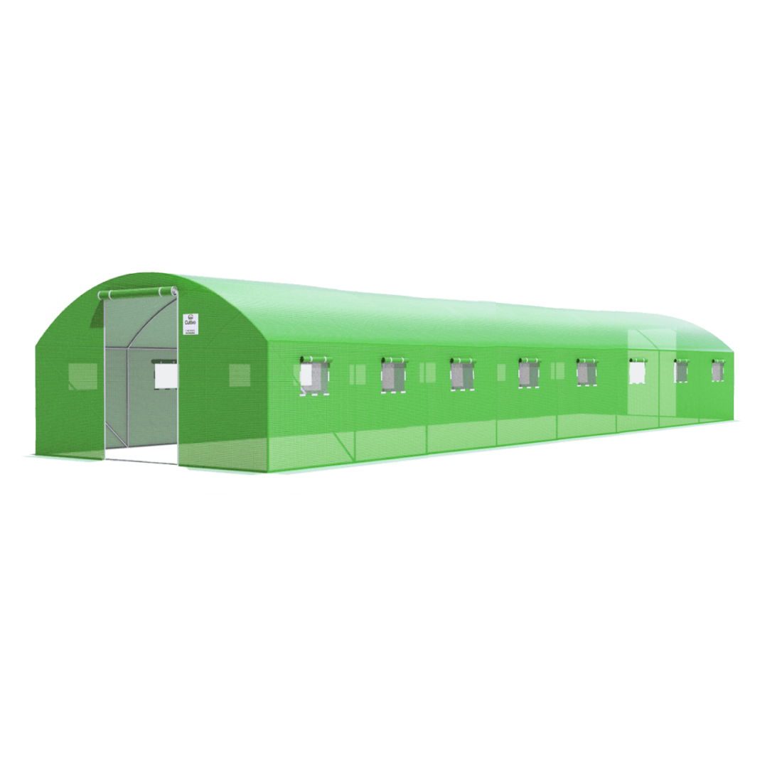 Tunel PODWÓJNE Drzwi 4x8x2 - 32m2 Zielony