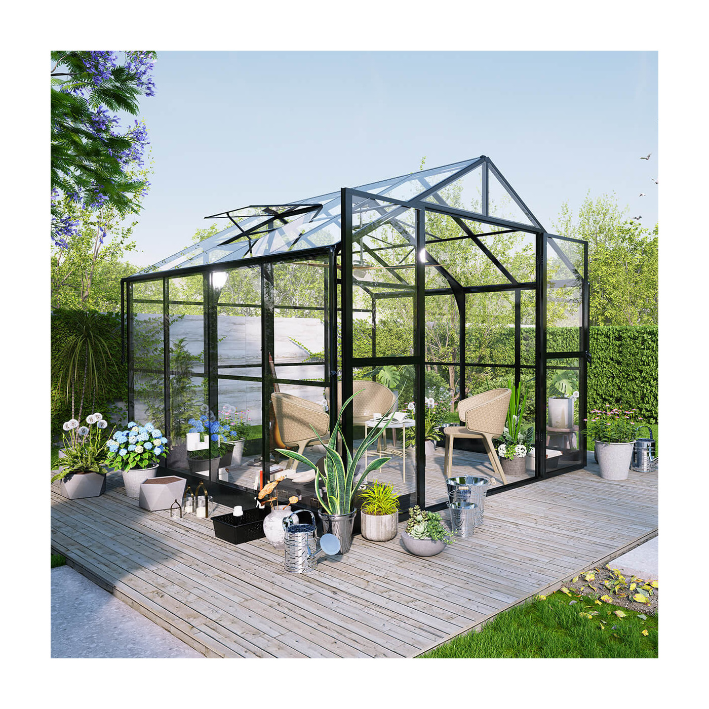 Solid PCminiature Garden Greenhouse