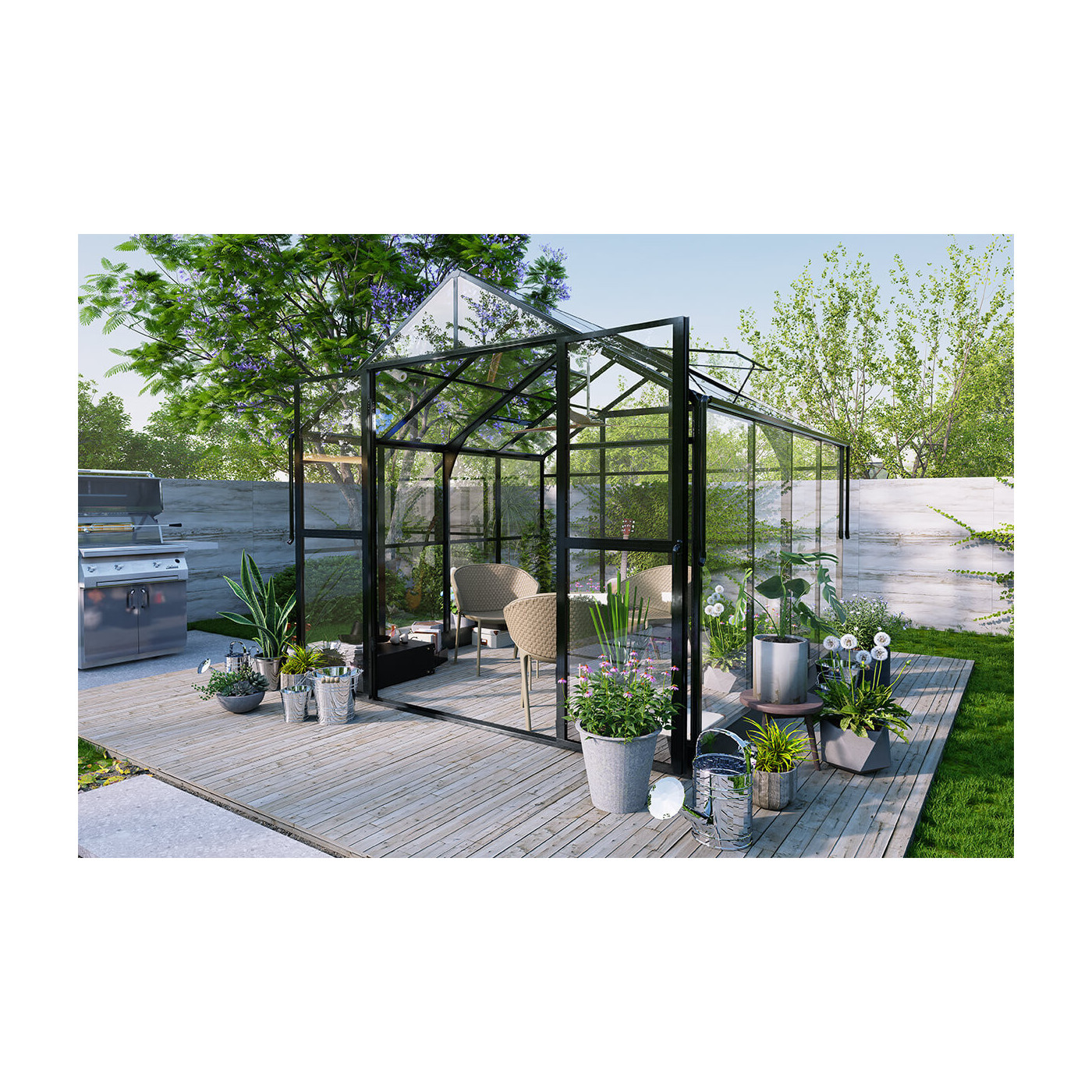 SOLID PC GREENHOUSE 278x278 BLACK