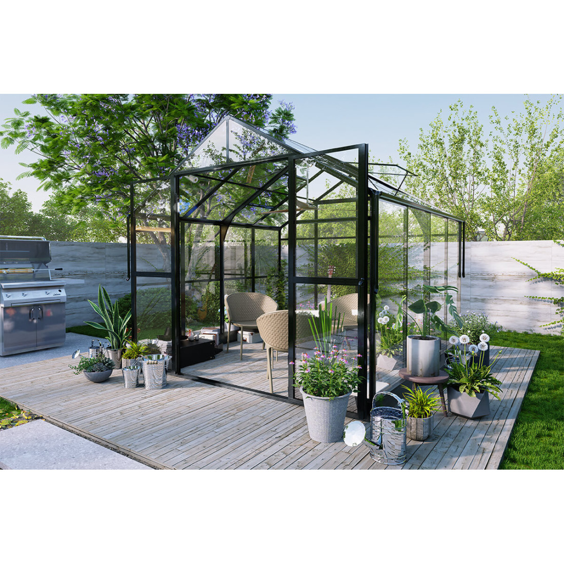 SOLID PC GREENHOUSE 278x278 BLACK