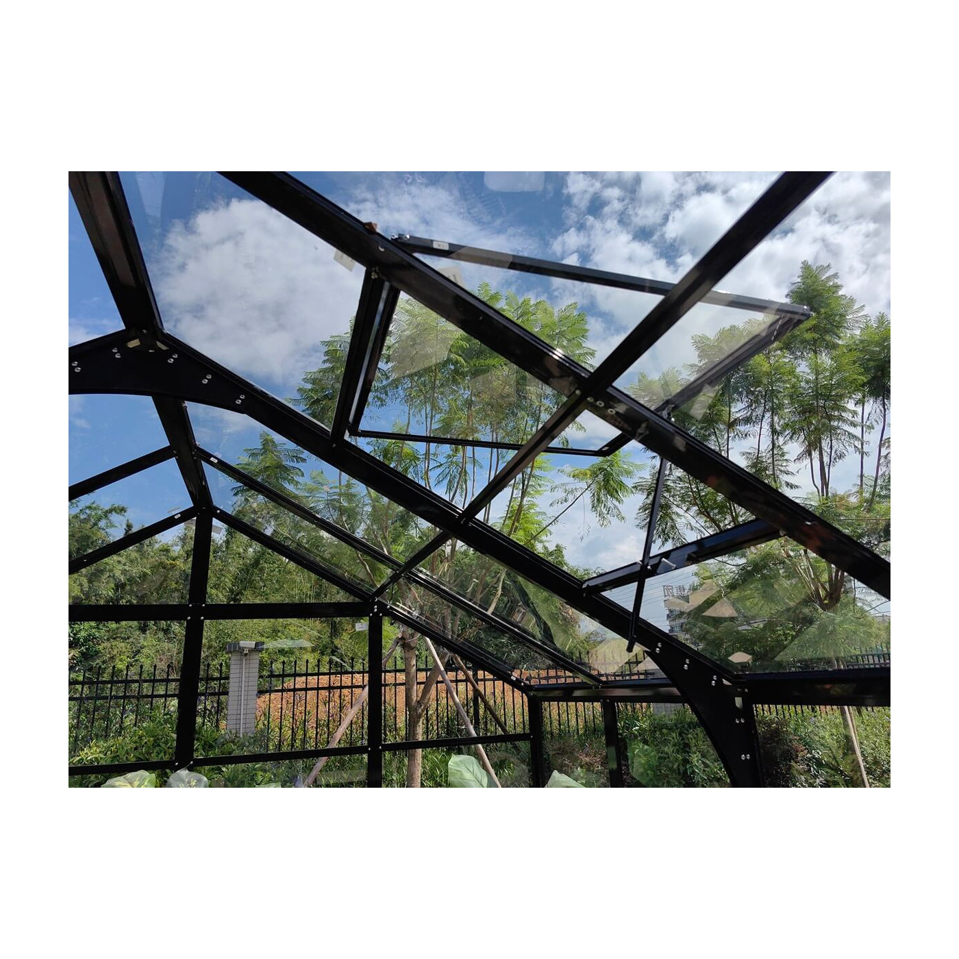 Wymiary szklarni Solid PC Cultivo 278x278cm w kolorze czarnym