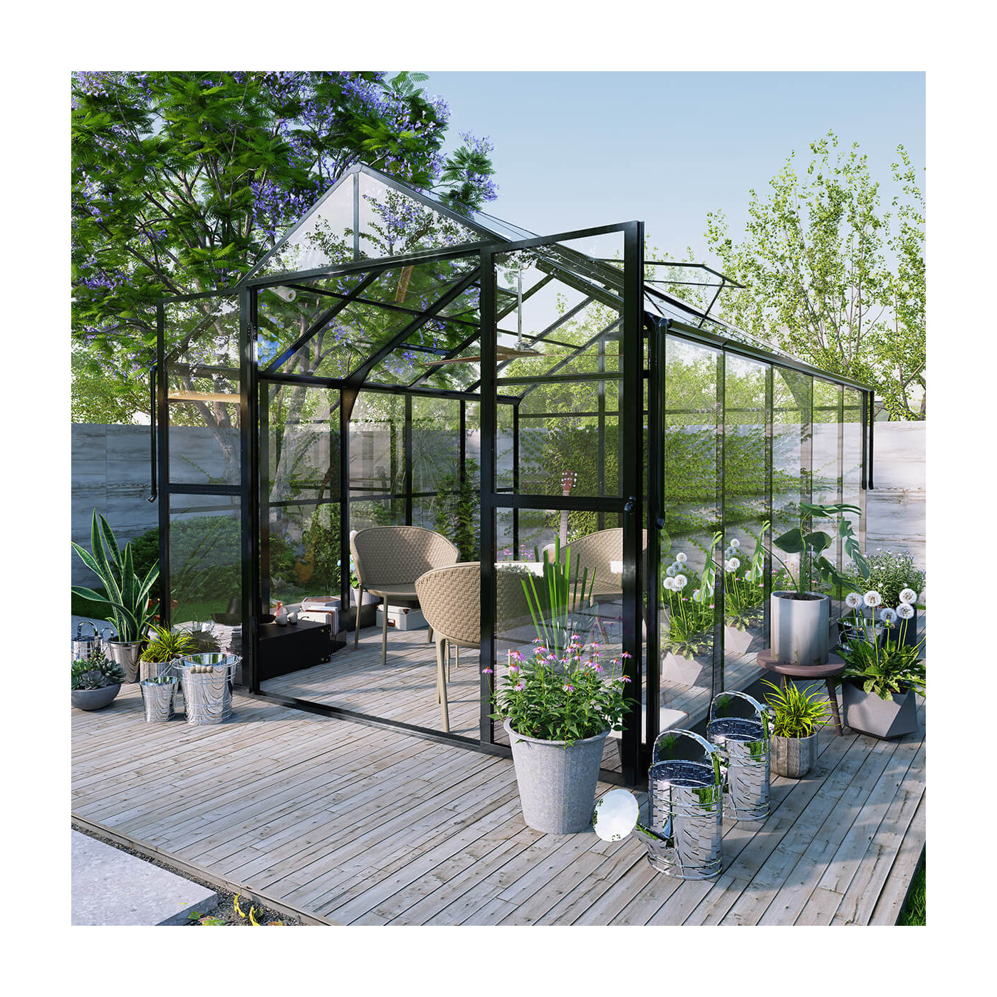 Solid PCminiature Garden Greenhouse