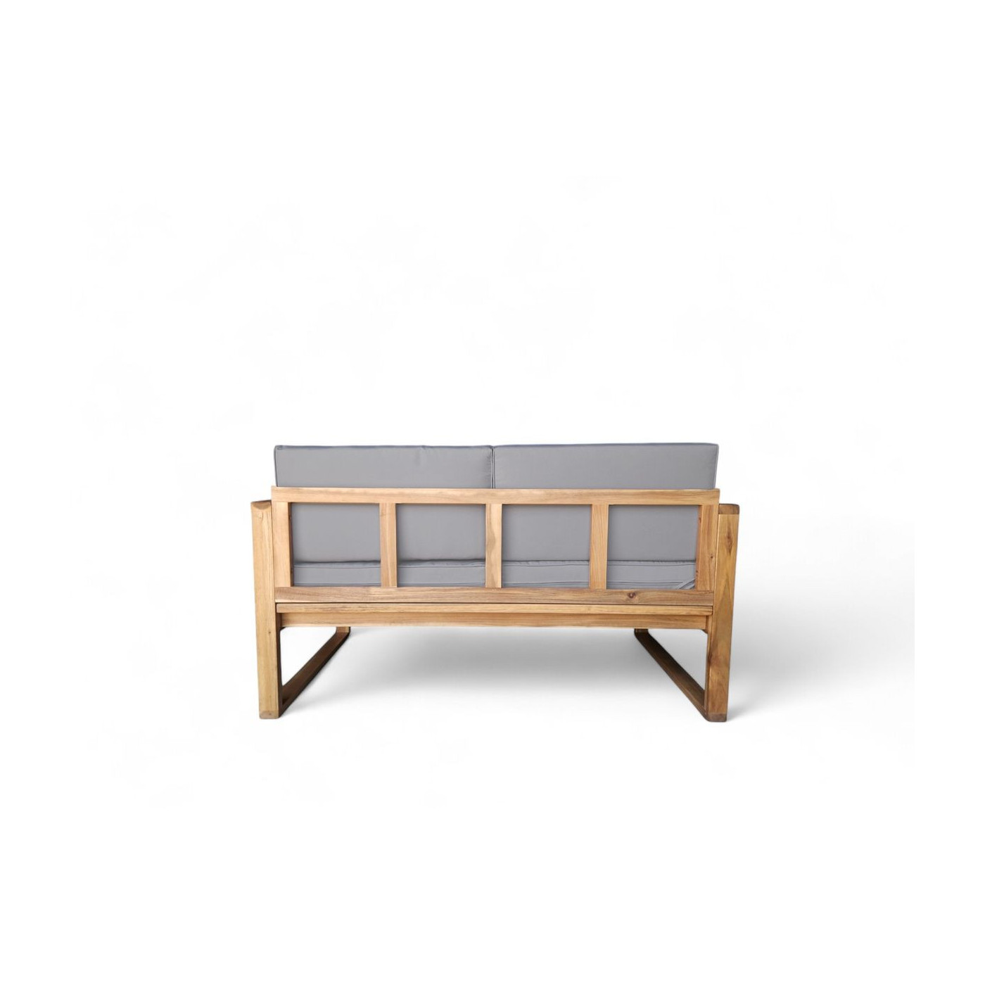 tył sofy z drewna akacjowego z zestawu dali caffe