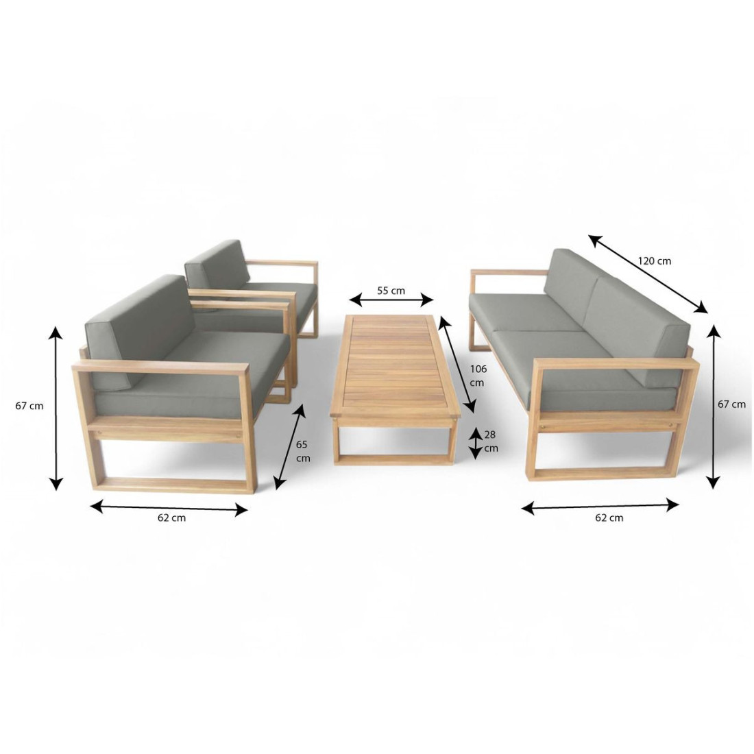 wymiary zestawu dali caffe