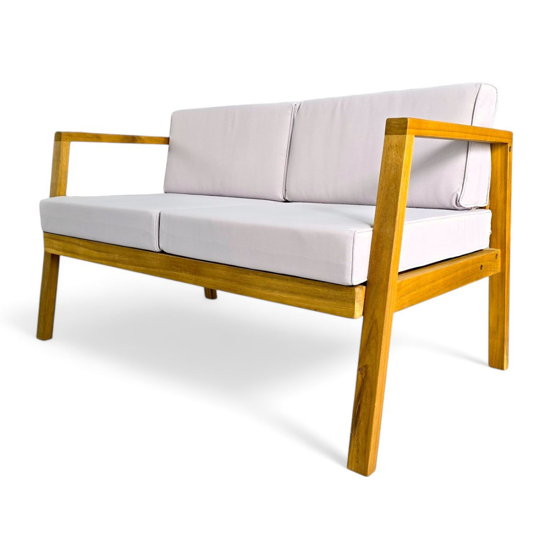 dwuosobowa drewniana sofa z zestawu malmo caffe