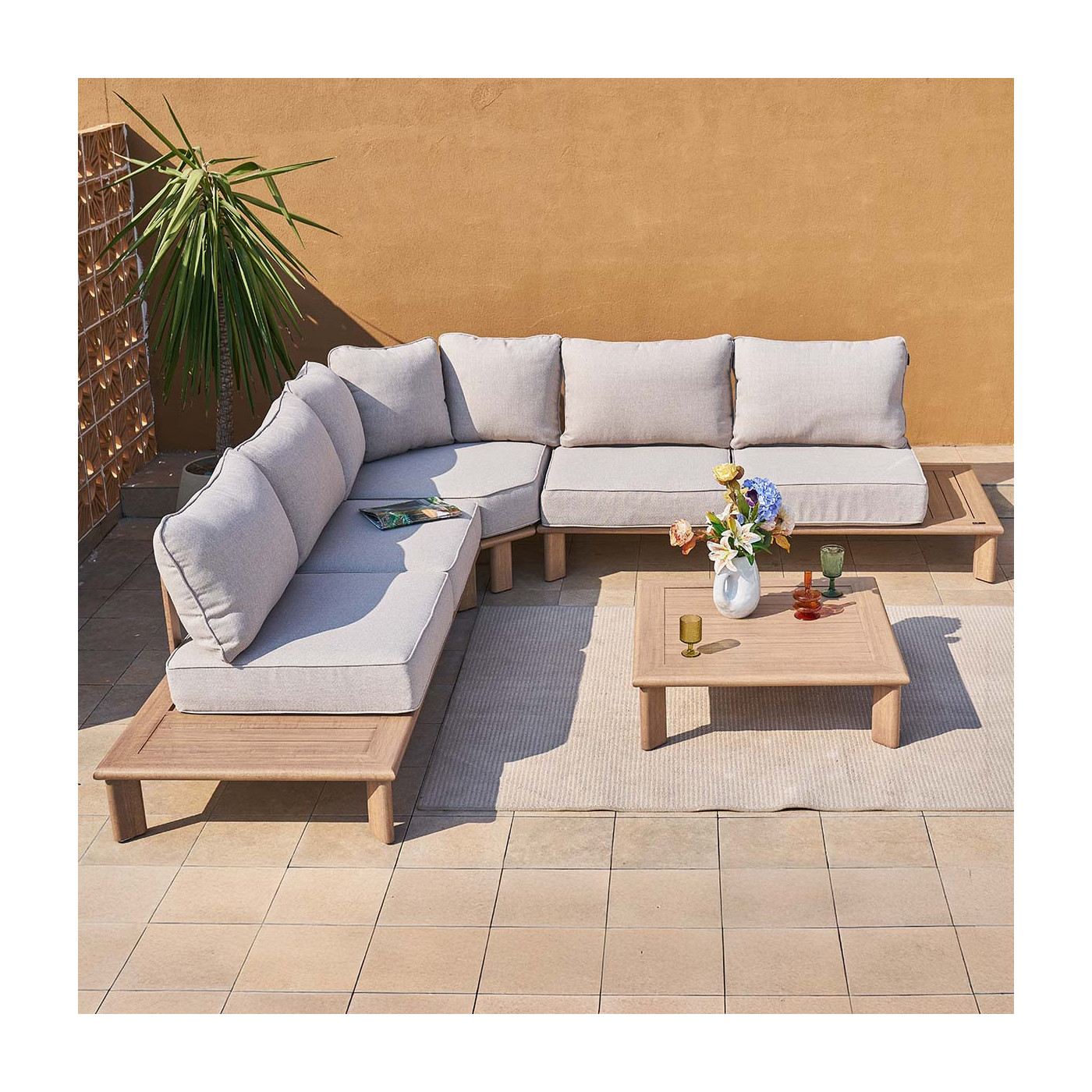 Narożnik ogrodowy Magellan Caffe Wood Look Furrore