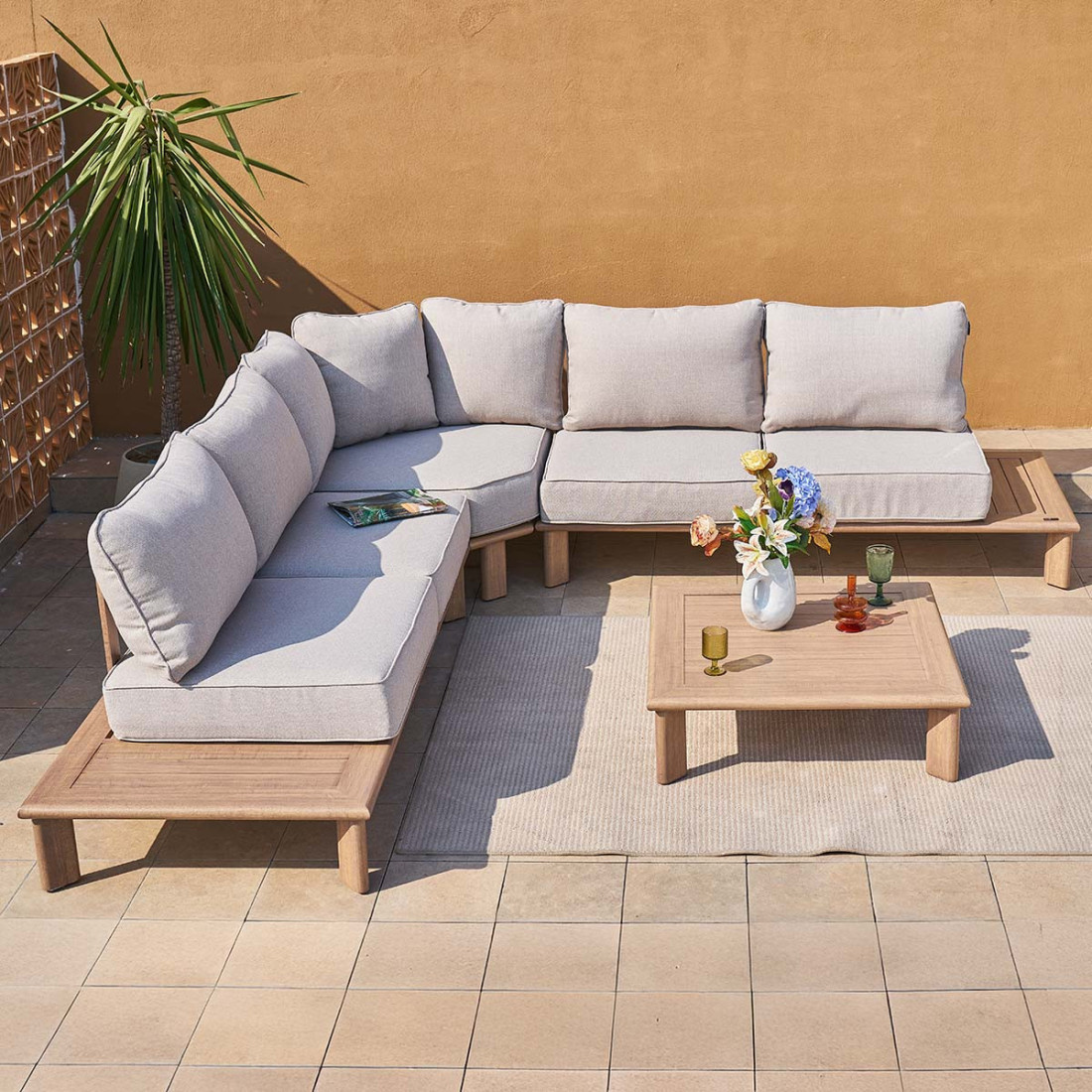 Narożnik ogrodowy Magellan Caffe Wood Look Furrore