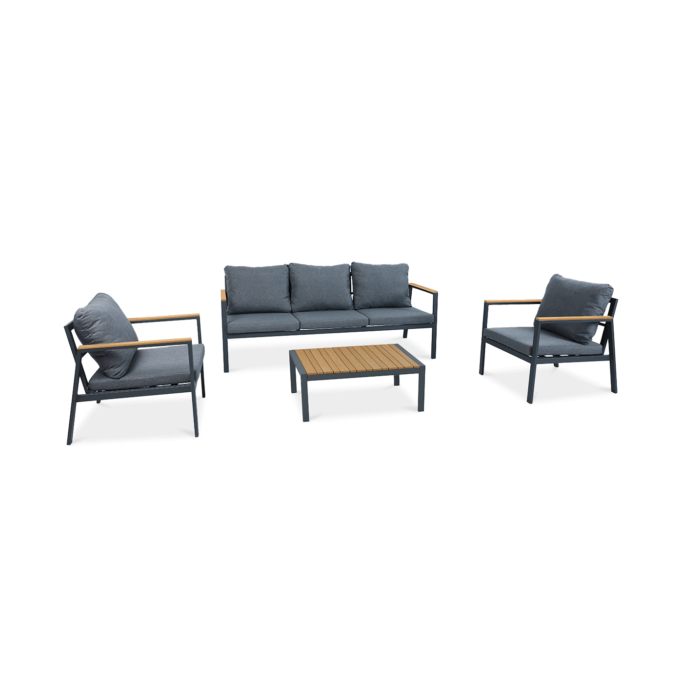 Zestaw Mebli Ogrodowych Edison Caffe Dark Grey