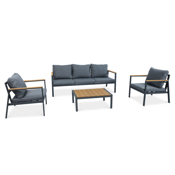 EDISON CAFFE SET DARK GREY