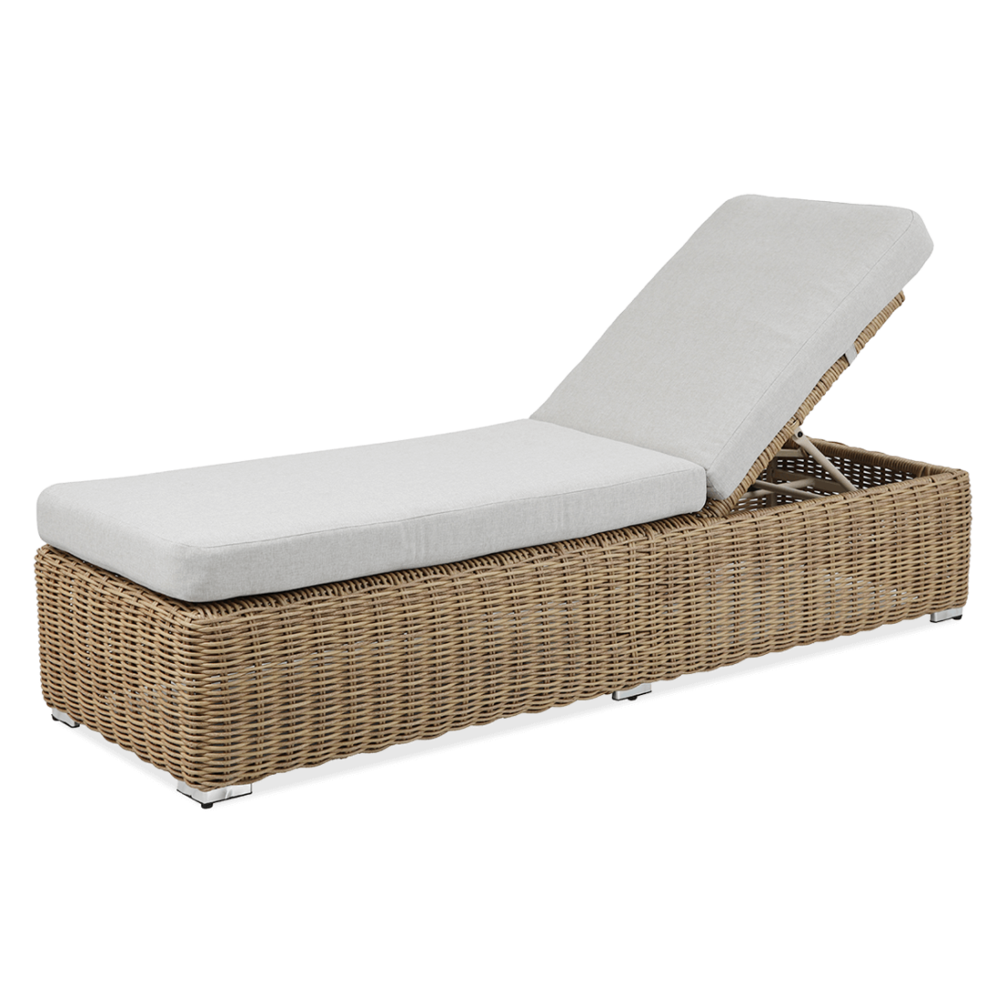 Beżowy leżak JAKARTA do ogrodu lub na balkon